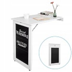 SoBuy Sienas galds ar tāfeli, FWT20-W, HIT! cena un informācija | Virtuves galdi, ēdamgaldi | 220.lv