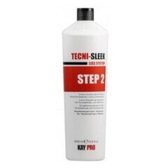 KayPro Straightening Keratin CREAM STEP 2 – TECNI-SLEEK LISS SYSTEM – 1000 мл цена и информация | Распылите крем-спрей на волосы на расстоянии 20-25 см, расчешите их расческой. | 220.lv