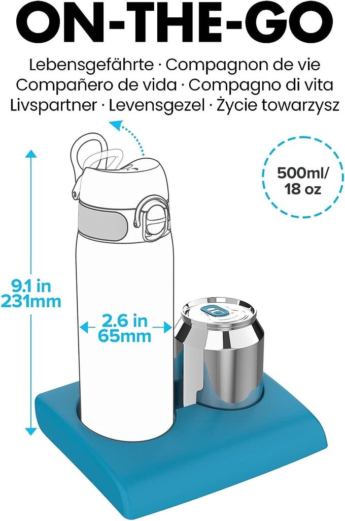 Bērnu dzēriens ar automašīnām, Ion8, 500ml cena un informācija | Ūdens pudeles | 220.lv