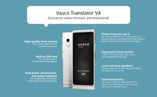 Умный переводчик VascoV4 белый цена и информация | Smart устройства и аксессуары | 220.lv