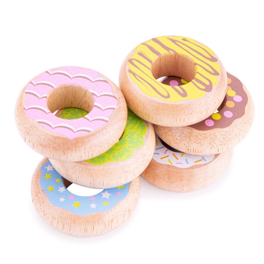 Spēļu komplekts Donuts Donuts New Classic Toys 10629, 6 gab cena un informācija | Rotaļlietas zīdaiņiem | 220.lv