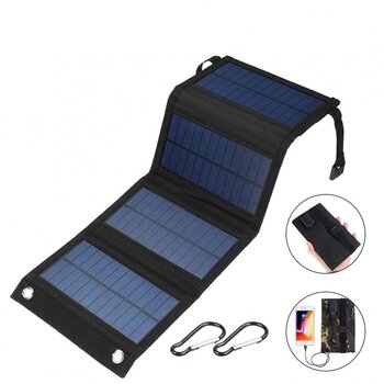 Портативная солнечная панель 20 Вт цена и информация | Комплектующие для солнечных электростанций | 220.lv