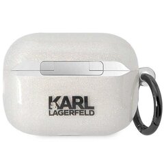 Karl Lagerfeld KLAP2HNKCTGT Airpods Pro 2 cover transparent Gliter Karl&Choupette цена и информация | Наушники | 220.lv