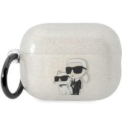 Karl Lagerfeld KLAP2HNKCTGT Airpods Pro 2 cover transparent Gliter Karl&Choupette цена и информация | Наушники | 220.lv