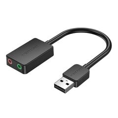 Внешняя звуковая карта USB 2.0 Vention CDYB0 2-портовая, 0.15 м цена и информация | Адаптеры и USB разветвители | 220.lv