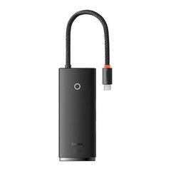 Концентратор Baseus OS Lite, 6 портов (от Type-C до HDMI USB3.0*2 PD SD/TF) (черный) цена и информация | Адаптеры и USB разветвители | 220.lv