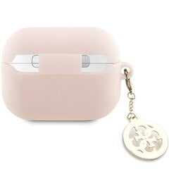 Guess GUAP23DSLGHDP AirPods Pro 2 cover różowy|pink 3D Rubber 4G Diamond Charm цена и информация | Наушники | 220.lv