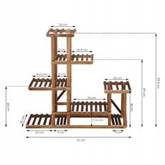 Pavasara statīvs ziediem, 90x20x95,5 cm cena un informācija | Ziedu statīvi, puķu podu turētāji | 220.lv