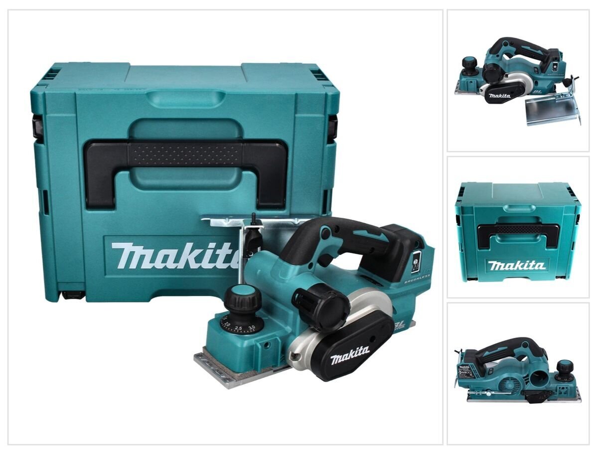 Makita DKP 181 ZJ Akumulatora ēvele 82 mm 18 V + Makpac cena un informācija | Ēveles | 220.lv