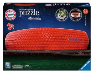 Ravensburger 3D Puzzle nakts izdevums: Allianz Arena, 216 gab., 12530 cena un informācija | Puzles, 3D puzles | 220.lv