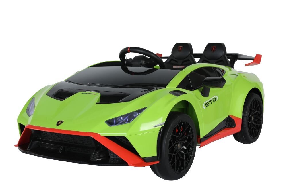 Vienvietīgs elektromobilis Lamborghini Sto drift , zaļš cena un informācija | Bērnu elektroauto | 220.lv