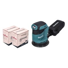 Аккумуляторная орбитальная шлифмашинка Makita DBO 180 Z, 18 В, 125 мм, 2х шлифовальных набора Toolbrothers TURTLE, без аккумулятора и зарядного устройства цена и информация | Шлифовальные машины | 220.lv