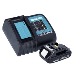 Аккумуляторная эксцентриковая шлифовальная машинка Makita DBO 180 SY1 18 В 125 мм + 1х аккумулятор 1,5 Ач + зарядное устройство цена и информация | Шлифовальные машины | 220.lv