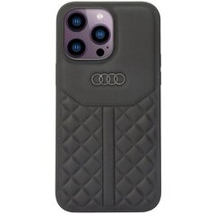 Audi Genuine Leather iPhone 14 Pro Max 6.7" czarny|black hardcase AU-TPUPCIP14PM-Q8|D1-BK цена и информация | Чехлы для телефонов | 220.lv