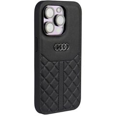 Audi Genuine Leather iPhone 14 Pro 6.1" czarny|black hardcase AU-TPUPCIP14P-Q8|D1-BK цена и информация | Чехлы для телефонов | 220.lv