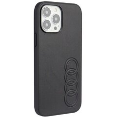 Audi Genuine Leather iPhone 14 Pro 6.1" czarny|black hardcase AU-TPUPCIP14P-Q8|D1-BK цена и информация | Чехлы для телефонов | 220.lv