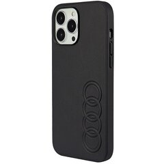 Audi Genuine Leather iPhone 14 Pro 6.1" czarny|black hardcase AU-TPUPCIP14P-Q8|D1-BK цена и информация | Чехлы для телефонов | 220.lv