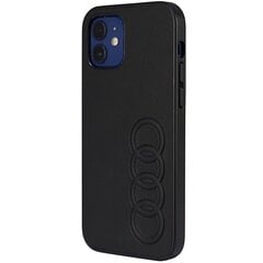 Audi Genuine Leather iPhone 14 Pro 6.1" czarny|black hardcase AU-TPUPCIP14P-Q8|D1-BK цена и информация | Чехлы для телефонов | 220.lv