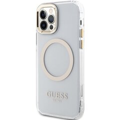 Guess GUHMP12MHTRMD iPhone 12|12 Pro 6.1" złoty|gold hardcase Metal Outline Magsafe цена и информация | Чехлы для телефонов | 220.lv