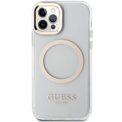 Guess GUHMP12MHTRMD iPhone 12|12 Pro 6.1" złoty|gold hardcase Metal Outline Magsafe цена и информация | Чехлы для телефонов | 220.lv