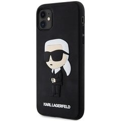 Karl Lagerfeld KLHCN613DRKINK iPhone 11 | Xr 6.1" czarny|black hardcase Rubber Ikonik 3D цена и информация | Чехлы для телефонов | 220.lv