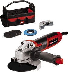 Einhell Angle Grinder TC-AG 125/850 Комплект (850 Вт, 12 000 мин 1, макс. Глубина резания 28 мм, максимум. Диаметр декара 125 мм, включая 3-кратный диск, 1x шлифовальная пластина и 1x сумка Einhell). цена и информация | Шлифовальные станки | 220.lv