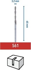 Spirālurbis Dremel 561, 3 gab. cena un informācija | Rokas instrumenti | 220.lv