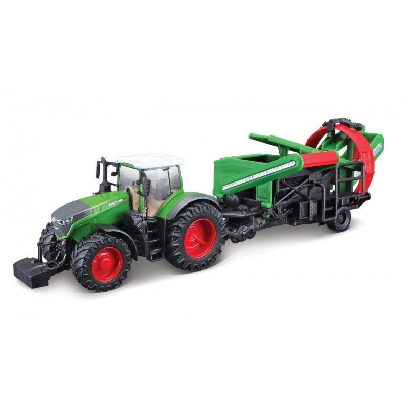 Bburago Fendt 1050 Vario Bērnu traktors ar kultivātoru, 10 cm, zaļš cena un informācija | Rotaļlietas zēniem | 220.lv
