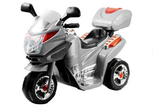 Elektrisks motocikls ar bagāžnieku, sudraba cena un informācija | Bērnu elektroauto | 220.lv