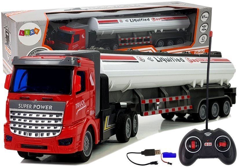 Tālvadības pults vadāma kravas automašīna, balta cena un informācija | Rotaļlietas zēniem | 220.lv