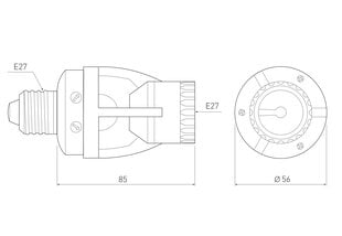 Kustības sensors CR-6 balts, IP20, MAX. 60 W, 360°, MAKS. 6m ± 2-3,5m ( cena un informācija | Sensori | 220.lv
