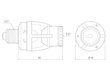 Kustības sensors CR-6 balts, IP20, MAX. 60 W, 360°, MAKS. 6m ± 2-3,5m ( cena un informācija | Sensori | 220.lv