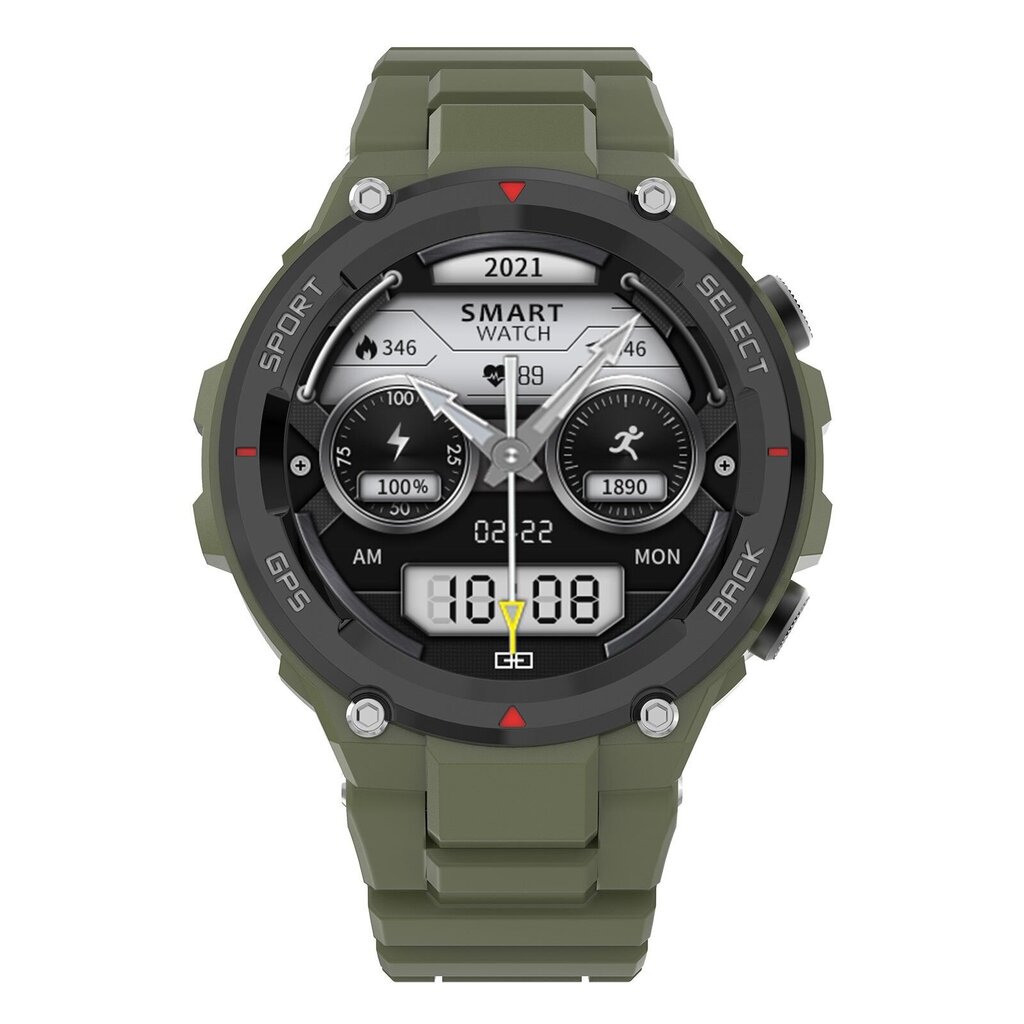 DT NO.1 DT5 Sport Millitary Green cena un informācija | Viedpulksteņi (smartwatch) | 220.lv