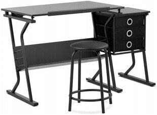 Zīmēšanas galds ar krēslu Fromm&Starck Star_Desk_39, 128x60x76 cm, melns цена и информация | Компьютерные, письменные столы | 220.lv