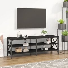 vidaXL TV skapītis, melns, 140x40x50 cm, inženierijas koks цена и информация | Тумбы под телевизор | 220.lv