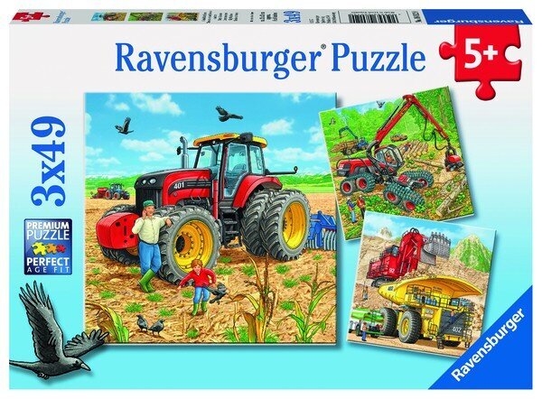 Ravensburger Puzzle 3in1 tehnika 080120V cena un informācija | Puzles, 3D puzles | 220.lv