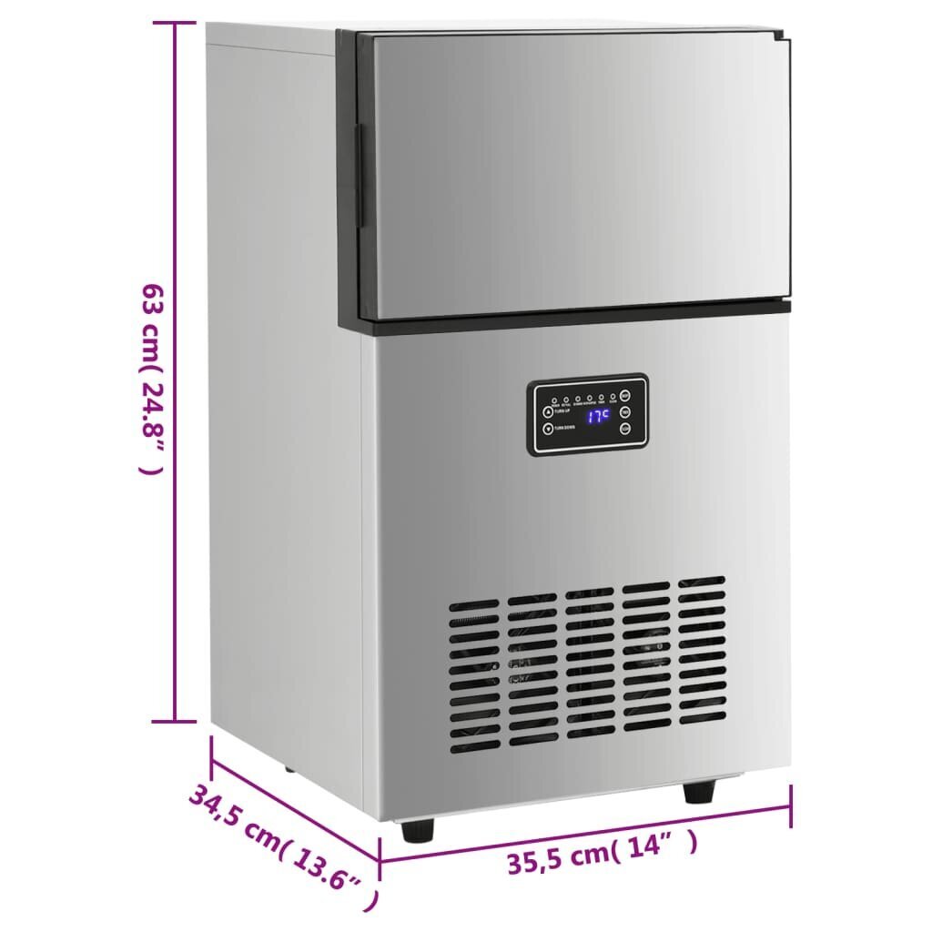 vidaXL ledus pagatavošanas ierīce, 420 W, sudrabaina, 45 kg/24 h цена и информация | Īpašas ierīces ēdiena pagatavošanai | 220.lv
