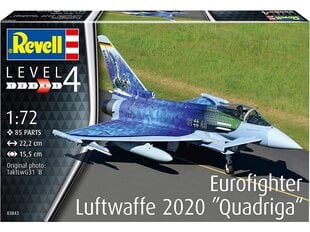 Revell - Eurofighter Luftwaffe 2020 Quadriga, 1/72, 03843 cena un informācija | Konstruktori | 220.lv