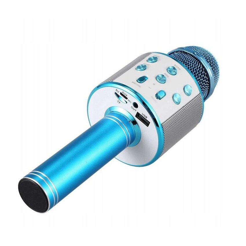 Karaoke mikrofons ar Bluetooth skaļruni, zils цена и информация | Attīstošās rotaļlietas | 220.lv