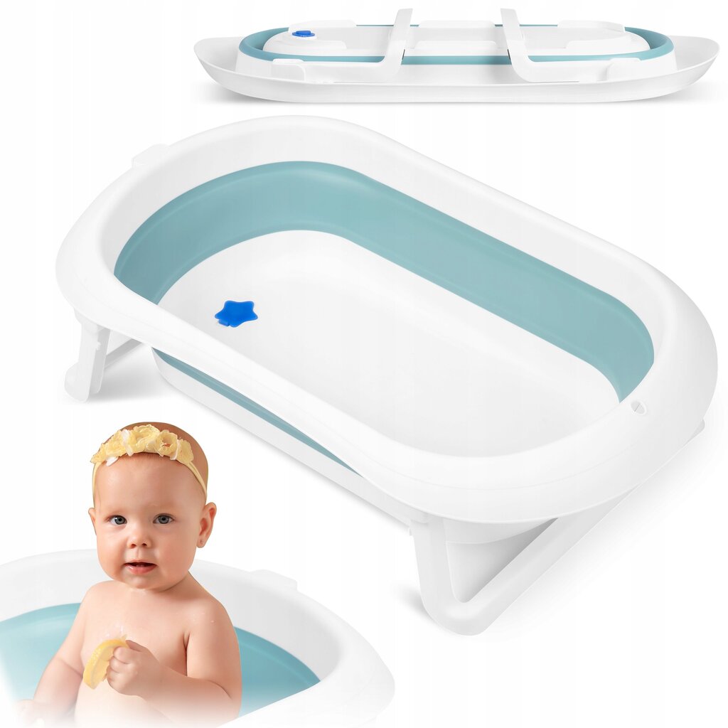 Saliekamā bērnu vanna, zila цена и информация | Mazuļa mazgāšana | 220.lv