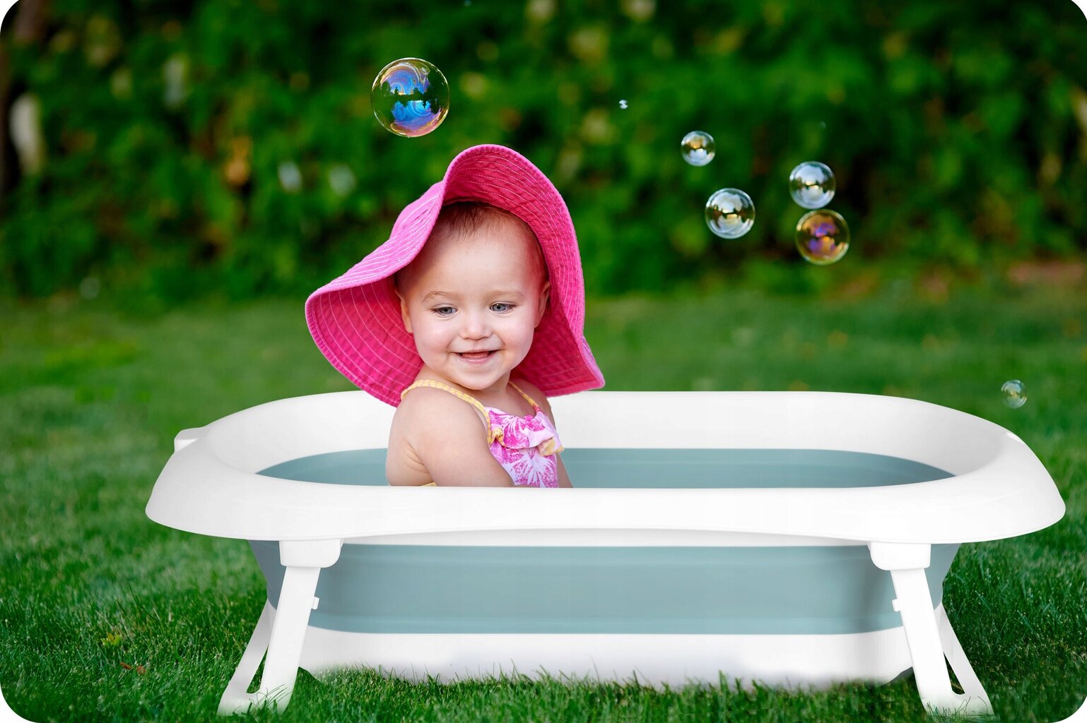 Saliekamā bērnu vanna, zila цена и информация | Mazuļa mazgāšana | 220.lv