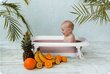 Saliekamā bērnu vanna, rozā цена и информация | Mazuļa mazgāšana | 220.lv