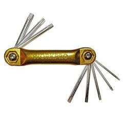 Набор ключей TORX складной: T8, T10, T15, T20, T25, T27, T30, T40 цена и информация | Extra Digital Сантехника, ремонт, вентиляция | 220.lv