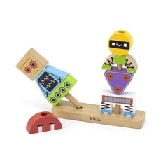 Деревянные блоки VIGA, роботы цена и информация | Развивающие игрушки | 220.lv