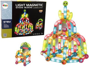 Light Magnetic Sticks izglītojošu magnētisko klucīšu komplekts, 102 el. цена и информация | Конструкторы и кубики | 220.lv