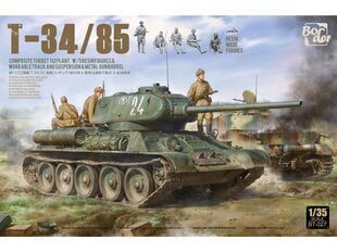 Border Model - T-34/85, Composite Turret, 112 Plant w/5 Resin Figures, Metal Gun Barrel, Workable Tracks, 1/35, BT-027 цена и информация | Конструкторы и кубики | 220.lv