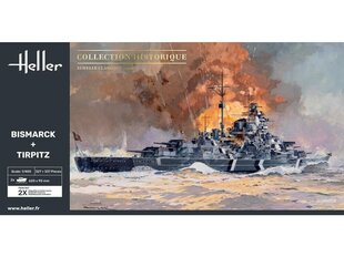 Heller - Bismarck + Tirpitz Twinset, 1/400, 85078 цена и информация | Конструкторы и кубики | 220.lv