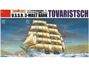 Aoshima - U.S.S.R. 3-Masted Bark Tovaristsch, 1/350, 05715 цена и информация | Конструкторы и кубики | 220.lv