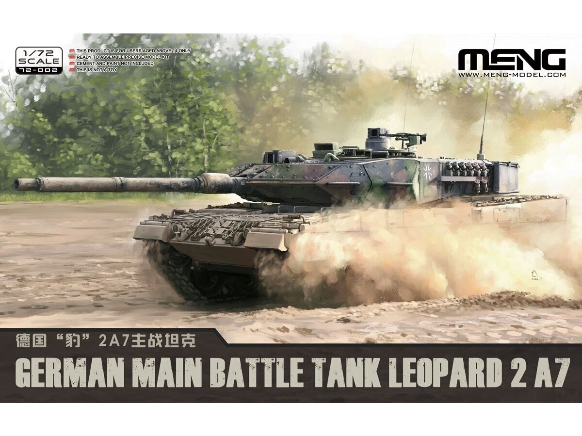 Meng Model - German Main Battle Tank Leopard 2 A7, 1/72, 72-002 цена и информация | Konstruktori | 220.lv