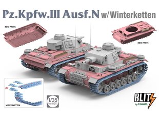 Takom - Pz.Kpfw. Ill Ausf. N w/Winterketten, 1/35, 8011 цена и информация | Конструкторы и кубики | 220.lv